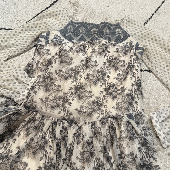 Free people embroidered s Floral Lace Long Sleeve Dress - Picture 3 of 10